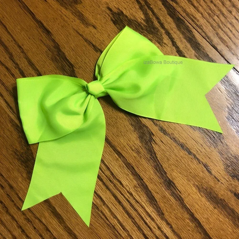 Neon Green Solid Cheer Bow 5B2450 Handmade Boutique